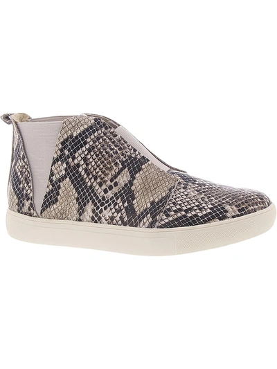 Coconuts By Matisse Love Worn Womens Snake Print Slip On Fashion Sneakers In Grey