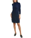 FORTE CASHMERE RUFFLE NECK CASHMERE SWEATERDRESS