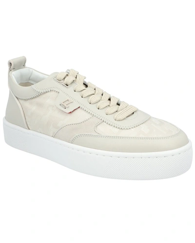 Christian Louboutin Leather Sneaker In Beige