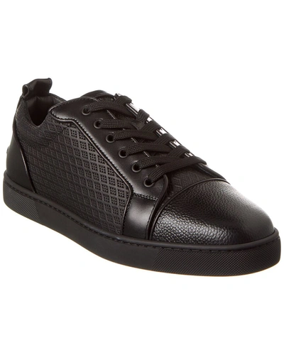 Christian Louboutin Louis Junior Orlato Leather Sneaker In Black