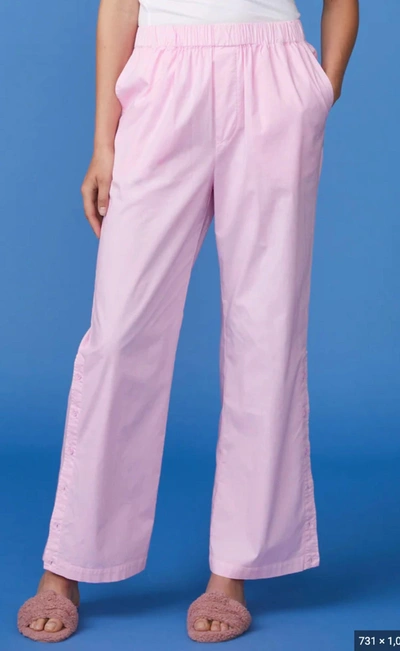 Monrow Poplin Pocket Pant In Pink