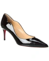 Christian Louboutin Hot Chick 70 Scalloped Patent-leather Pumps In Black