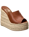 Christian Louboutin Womens Cuoio Ariella Zeppa 130 Braided Heel Leather Wedge Sandals In Brown