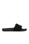 Apl Athletic Propulsion Labs Techloom Logo-embossed Leather Slides In Black