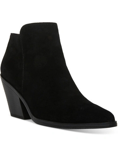 Aqua College Nellie Womens Leather Zipper Booties In Black