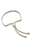 Monica Vinader Fiji Friendship Bracelet Sterling Silver In Nude/ Sterling Silver