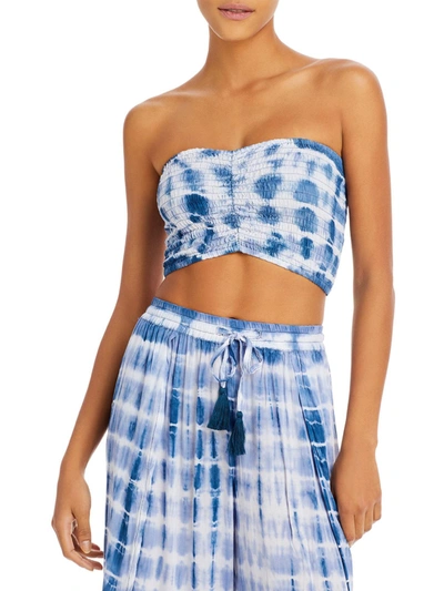 Tiare Hawaii Womens Tie-dye Cropped Cover-up In Blue