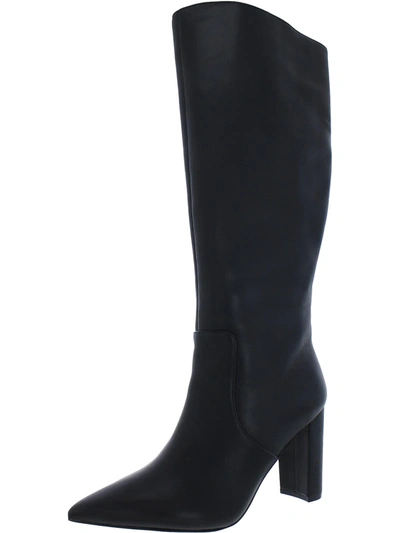 Nine West Danee Womens Solid Pointed Toe Knee-high Boots In Black