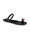 Inc Loren Womens Toe-loop Solid Jelly Sandals In Black