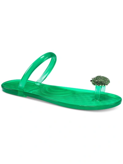 Inc Loren Womens Toe-loop Solid Jelly Sandals In Green