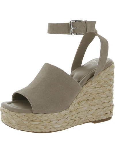 Marc Fisher Ltd Nelly Womens Suede Woven Wedge Sandals In Multi