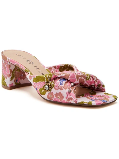 KATY PERRY THE TOOLIPED WOMENS FLORAL EMBELLISHED HEELS
