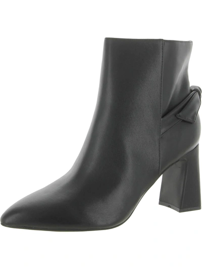 Bandolino Denyse3 Womens Faux Leather Round Toe Ankle Boots In Black