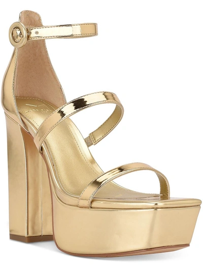 Marc Fisher Ltd Frita Womens Strappy Dressy Platform Sandals In Gold