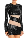 BRONX AND BANCO ELISE WOMENS SEQUINED ILLUSION COCKTAIL AND PARTY DRESS
