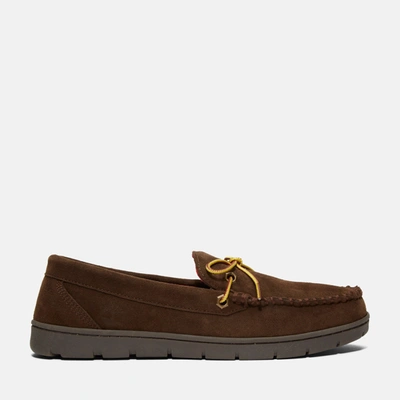 Timberland Men's Stony Ledge Flannel-lined Moc Slipper In Brown