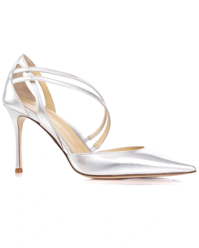 Marion Parke Megan 85 Leather Pump In Silver