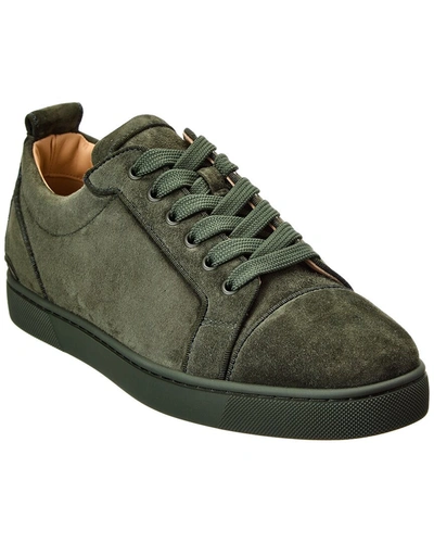 Christian Louboutin Fun Louis Junior Suede Trainers In Green