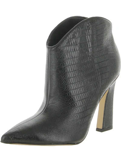 Marc Fisher Ltd Masina Womens Pull On Leather Booties In Black