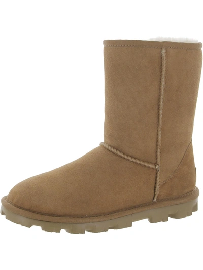 Ugg Sundance Ii Womens Pull On Leather Booties In Pink