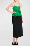 ULLA JOHNSON AMRITA TOP IN EMERALD