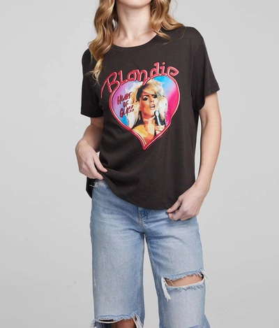 Chaser Blondie Heart Of Gold Tee In Black