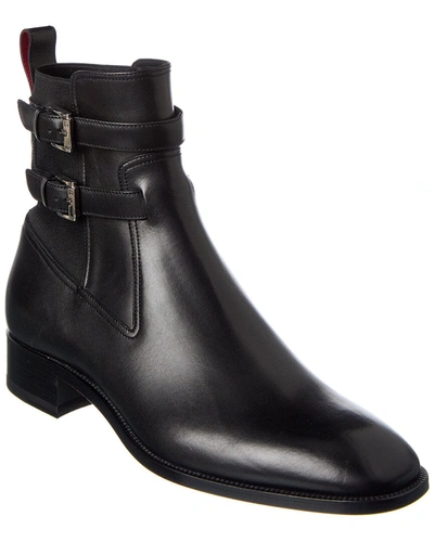 Christian Louboutin Sahni Horse Leather Boot In Black