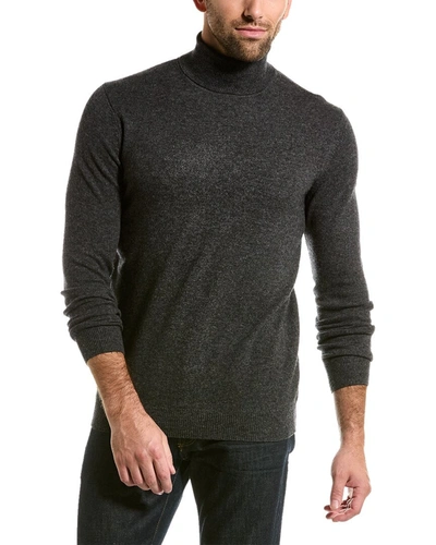 Forte Cashmere Classic Cashmere Turtleneck Sweater In Grey