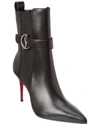 Christian Louboutin So Cl Chelsea 85 Black Leather Ankle Boots In Black