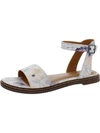 LUCKY BRAND KIMAYA WOMENS LEATHER ANKLE STRAP SLIDE SANDALS