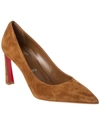 Christian Louboutin Condora Suede Red Sole Pumps In Brown