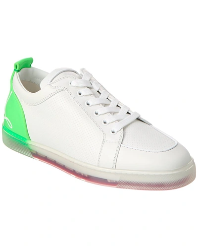 Christian Louboutin Fun Louis Junior Spikes Sneaker In White