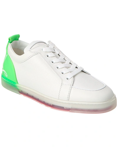 Christian Louboutin Fun Louis Junior Spikes Trainer In White