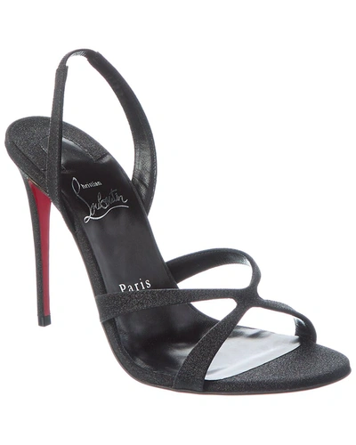 Christian Louboutin Emilie 100 Leather Slingback Sandal In Black