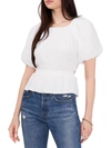 1.STATE WOMENS PLEATED PUFF SLEEVE BLOUSE