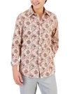 CLUB ROOM EVERLY MENS COTTON PAISLEY BUTTON-DOWN SHIRT