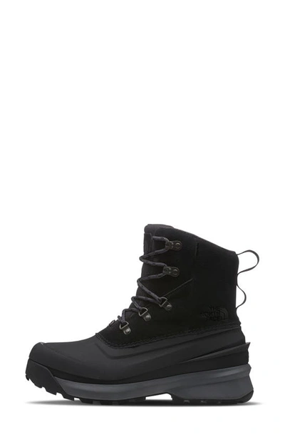 The North Face Chilkat V Lace 5lw3 Men Black Suede Waterproof Hiking Boot Rns029 In Tnf Black,asphalt Grey