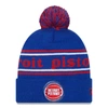 NEW ERA NEW ERA BLUE DETROIT PISTONS MARQUEE CUFFED KNIT HAT WITH POM