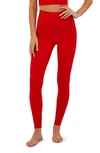 Beach Riot Piper High Waist Leggings In Merry Red In Merry Red