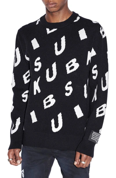 Ksubi Letters Knit Crewneck Sweater In Black