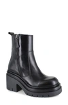 Ziginy Eda Platform Bootie In Black Leather