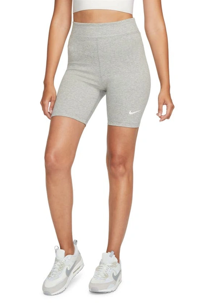 Nike Women's  Sportswear Classic High-waisted 8" Biker Shorts In Grey