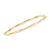 RS PURE ROSS-SIMONS ITALIAN 14KT YELLOW GOLD TWISTED BANGLE BRACELET