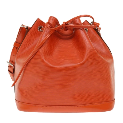 Pre-owned Louis Vuitton Petit Noé Leather Shoulder Bag () In Orange