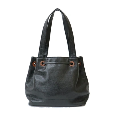 Pre-owned Chanel Leather Shopper Bag () In Black