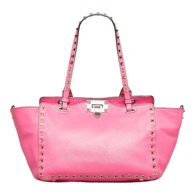 Valentino Garavani Rockstud Leather Shoulder Bag () In Pink