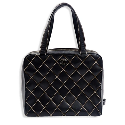 Pre-owned Chanel Pony-style Calfskin Tote Bag () In Black