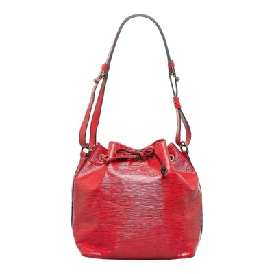 Pre-owned Louis Vuitton Noe Leather Shoulder Bag () In Red