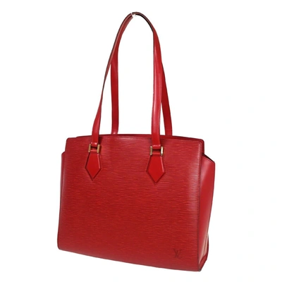 Pre-owned Louis Vuitton Duplex Leather Shoulder Bag () In Red