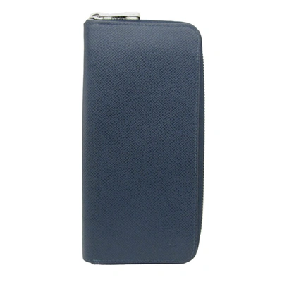 Pre-owned Louis Vuitton Zippy Wallet Vertical Leather Wallet () In Blue